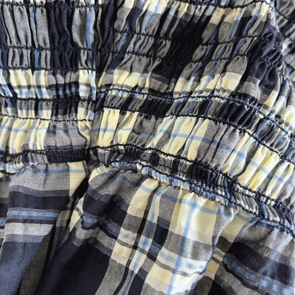GANNI Yellow Checkered Maxi Dress Size 34 / Small - Picture 6 of 7